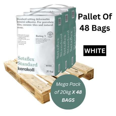 Kerakoll Setaflex Flexible S1 Standard Set Adhesive 20kg White Full Pallet (48 Bags)