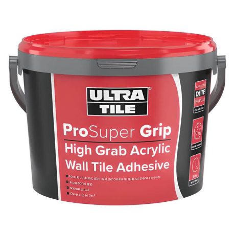 Ultra Tile ProSuper Grip Acrylic Wall Tile Adhesive 15kg Bucket
