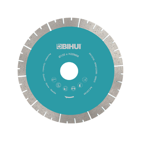 Bihui 120mm Diamond Cutting Blade BU-DCBS120 for precise, smooth cuts